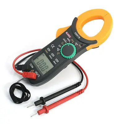

DC AC Voltage Amp Resistor Temperature Clamp Meter Multitester w Testing Lead 3266TB
