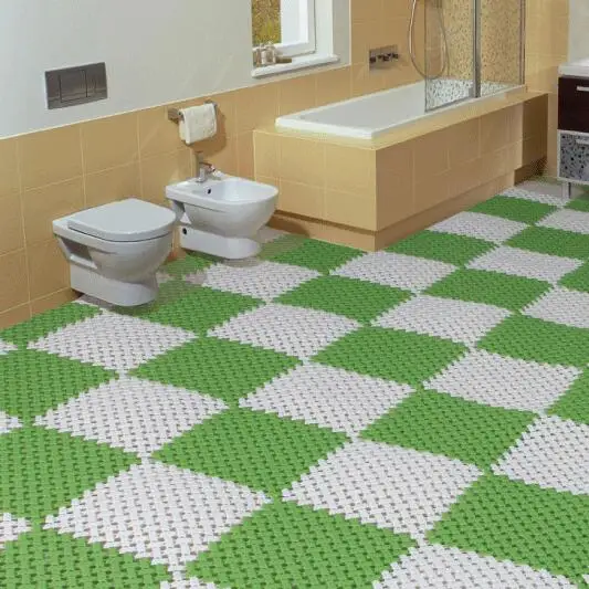 1 PCS 30*30cm PE Bath Mat Bathroom Non Slip Mat Waterproof Doormat