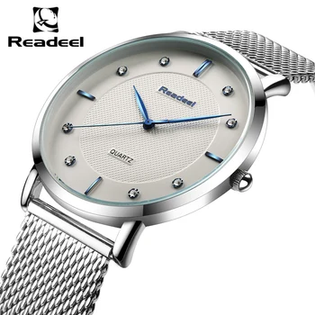 

Readeel 2016 Top Brand Luxury Men's Watches Men Wristwatches Stainless Steel Strap Business Dress Watch Reloj Hombre Clock Men