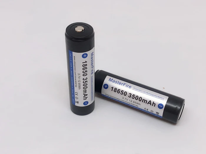 

5pcs/lot MasterFire 100% Original Protected 18650 3500mAh 3.7V 12.95Wh 10A Rechargeable Lithium Battery with PCB Made in Japan