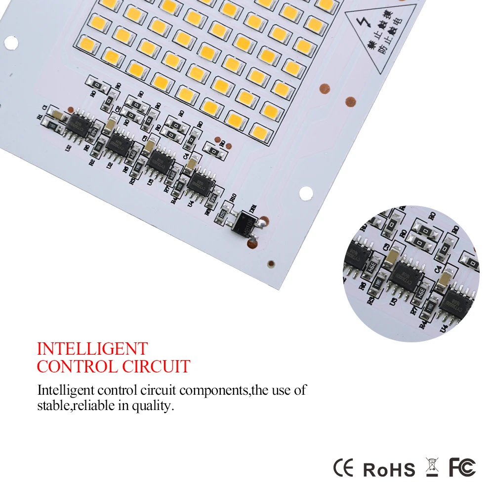 SMD5730 2835 Светодиодный лампы с чипом Smart IC 220 В 10 Вт 20 Вт 30 Вт 50 Вт 90 Вт лампа для наружного прожектора освещения Холодный белый/теплый белый