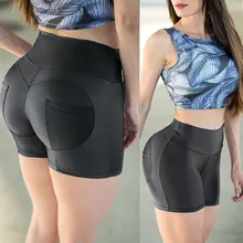 Женские спортивные быстросохнущие обтягивающие эластичные шорты с высокой талией для занятий йогой, фитнесом и бега