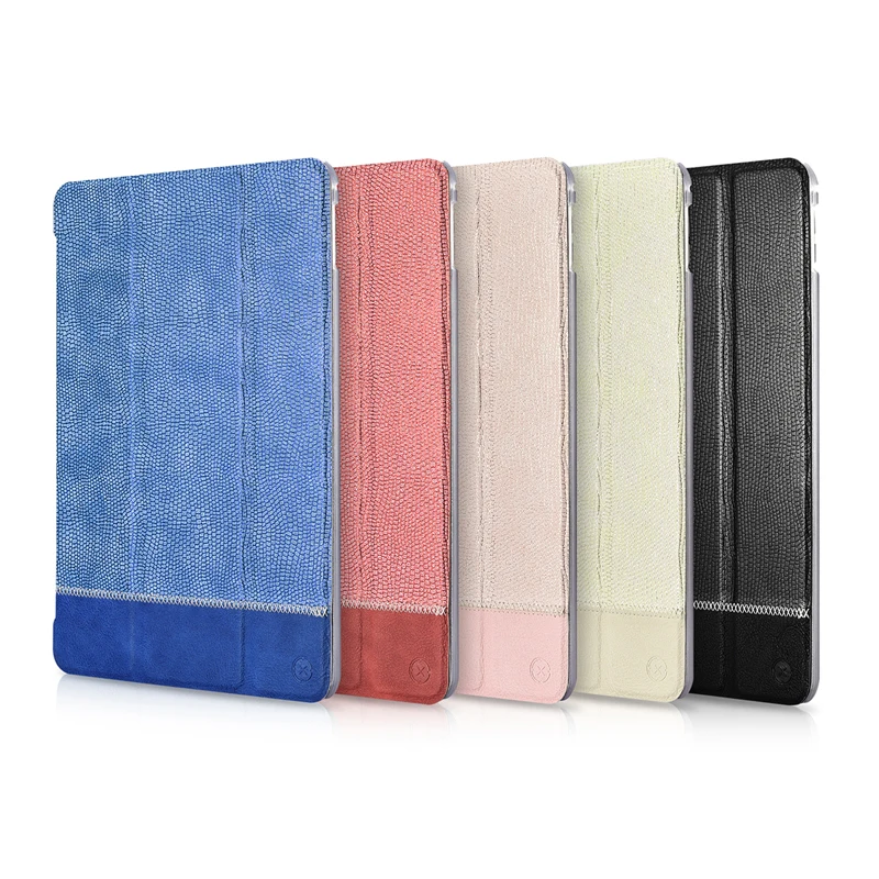 (Черный) XOOMZ Бренд Чехол для iPad Air 2 PU кожаный Фолио сплайсинга Сияющий складной