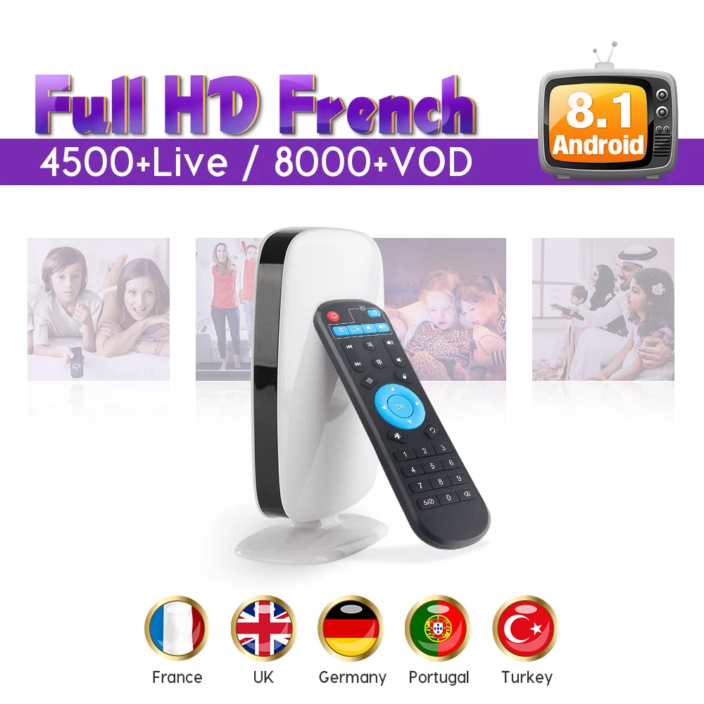 

IPTV Subscription 1 Year QHDTV PRO Code Android 8.1 Smart TV Box Quad Core RK3229 IPTV Europe Belgium French Arabic IPTV Top Box