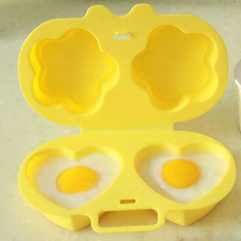 Микроволновая печь, посуда для яиц на пару, двусторонняя, любовь, цветок, на пару, куриное яйцо, заварной крем, форма, кухонные аксессуары