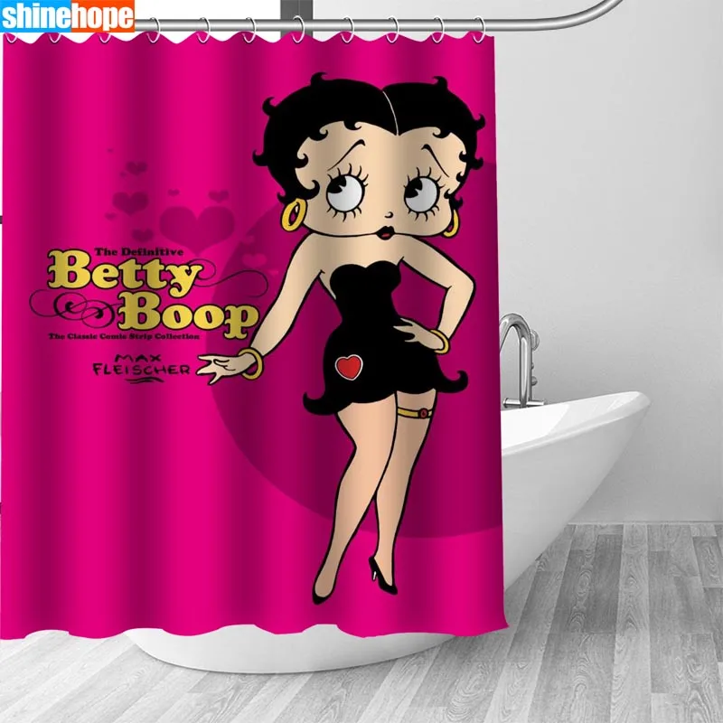 1 шт. Betty Boop Душ шторы в ванную комнату полиэстер Душ Шторы печать Шторы мультфильм душ Шторы s