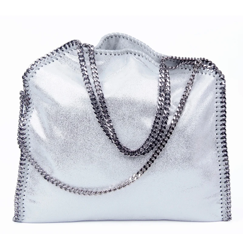 

Fashion Women Pvc Chain Tote Bag Large Single Shoulder Bags For Lady Party Handbag Large Capacity Multicolor Female PVC Handbag