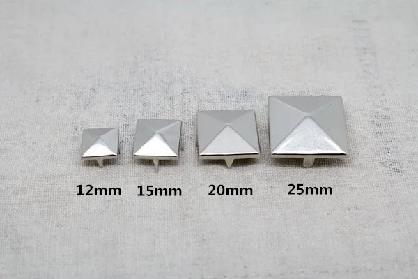 Silver Pyramid Claws Rviets Square Tire Studs Spikes For Leather Craft Clothes metal rivets leather rivets metal studs