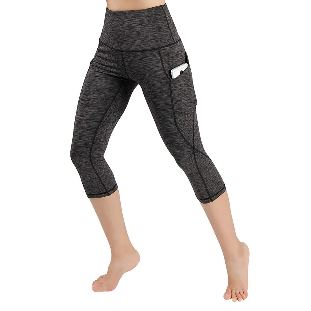 

Fashion Leggings For Women High Waist Workout Out Pocket Leggings Fitness Sports Running Athletic Pants Majtki Damskie #T