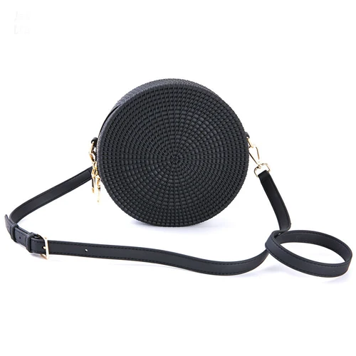 jelly rattan round bag