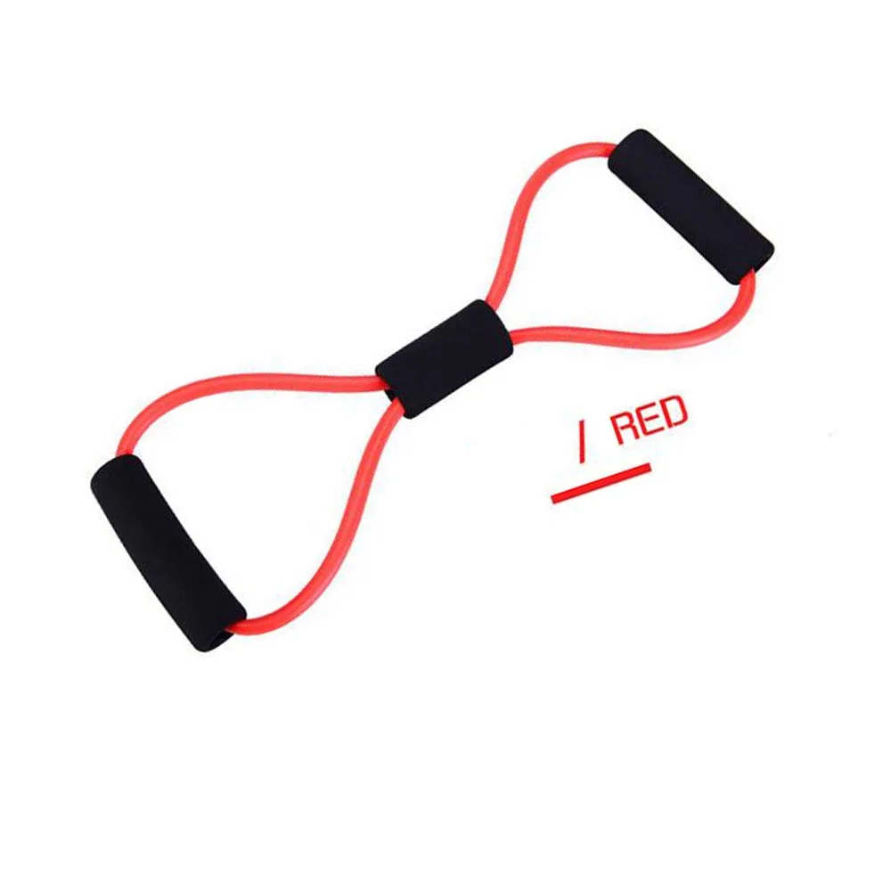 Red Эластичная лента сопротивления для спортзала, фитнеса, йоги, занятий спортом, тренировки, резиновая петля, Тяговая веревка, расширитель груди, упражнение, эластичный пояс для йоги, латексный - Цвет: Red