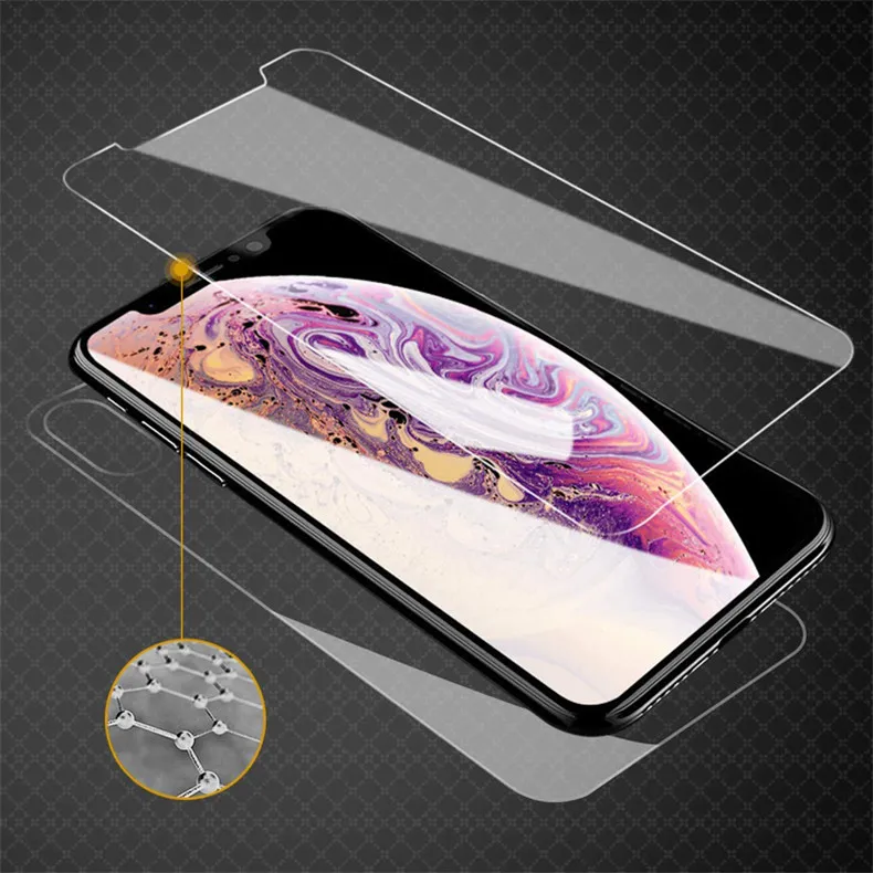 Переднее и заднее стекло для apple 8 iphone xs max Защитное стекло для iphone x xr xs max защита экрана 6s 7 8plus пленка 9h