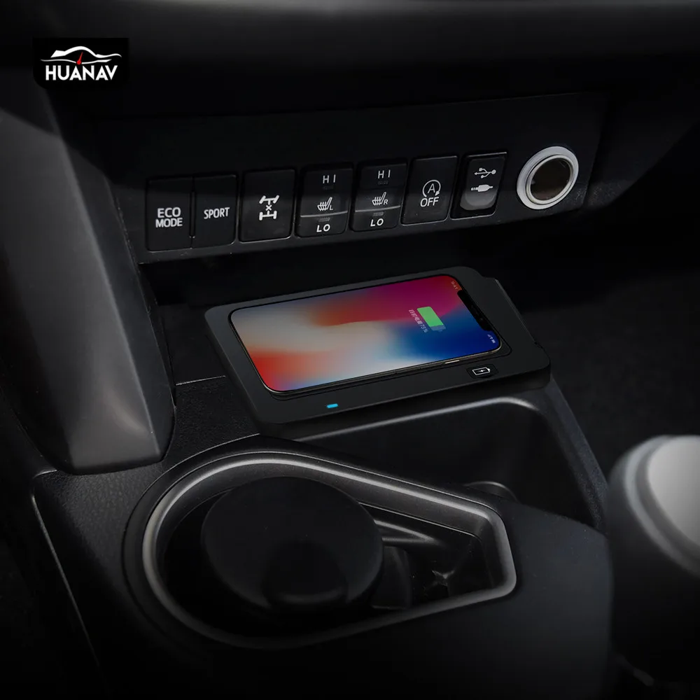 QI Беспроводное зарядное устройство для Toyota RAV4 2016 2019 интеллектуальное