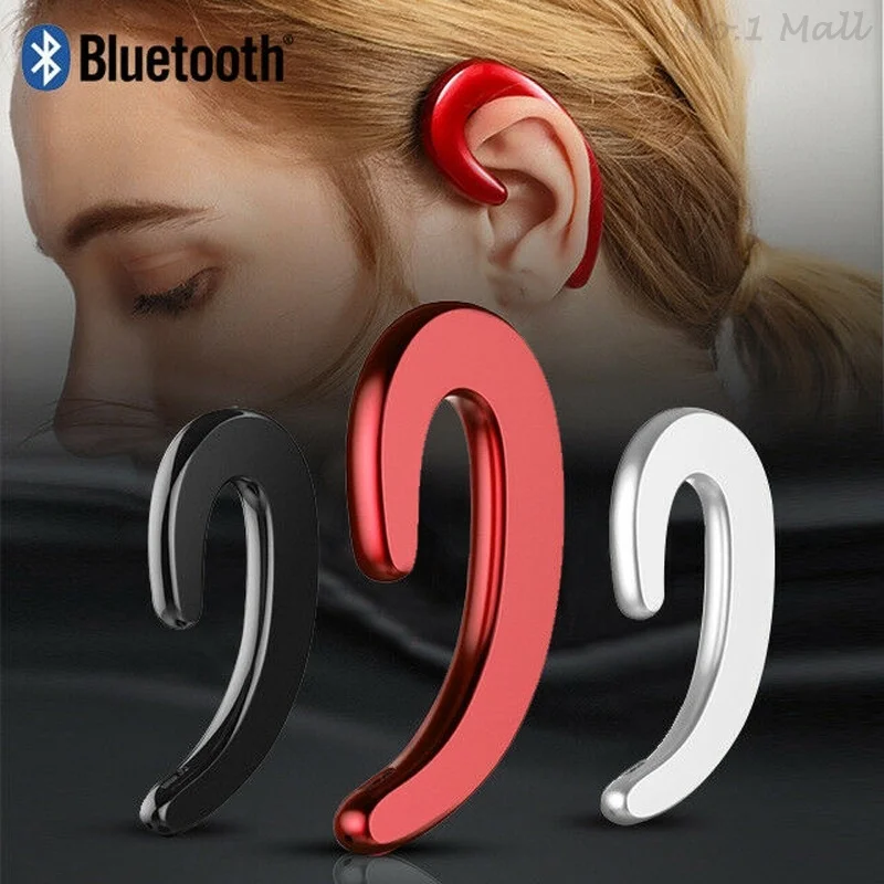 

IPX3 Light Weight Non Ear Plug Wireless Bluetooth Headphones Built In Microphone Earbuds for Jogging Business Driver Sport