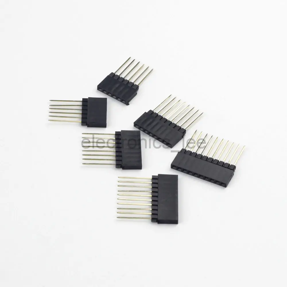 100Pcs Female Straight Header Pin Strip 2X3P 2X3 Pin 6P 2.54MM Double Row Ic el