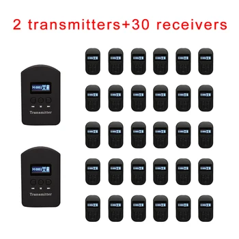 

2.4G Two Way Wireless Tour Guide System ( One set: 2 Transmitters + 30 Receivers ) Communication System For Teaching