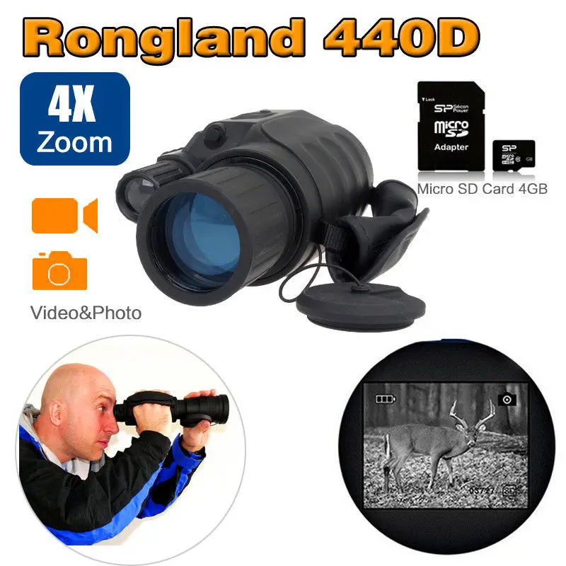 

NV-440D+ 4x40 W/Sony CCD  with  Infrared Night Vision IR Monocular Telescope