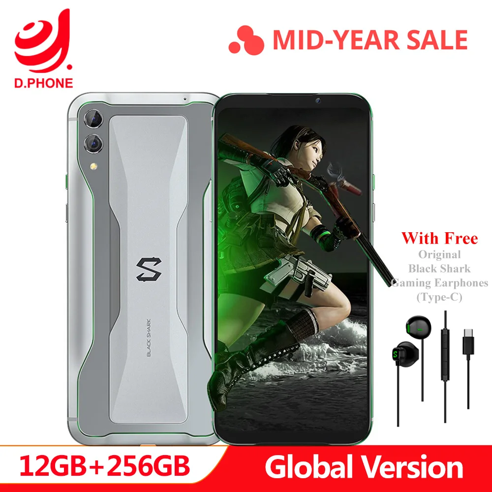 Global Version  Xiaomi Black Shark 2 12GB 256GB Gaming Phone Smarphone Snapdragon 855 Octa Core 48+12MP Camera 4000mAh Battery