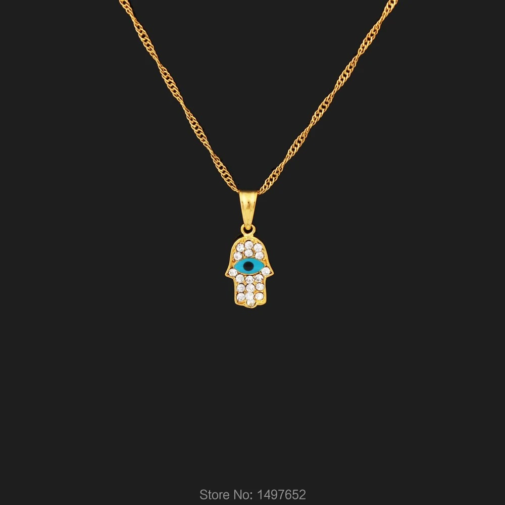 Hamsa hand pendant necklace and earrings set protection Gifts for her