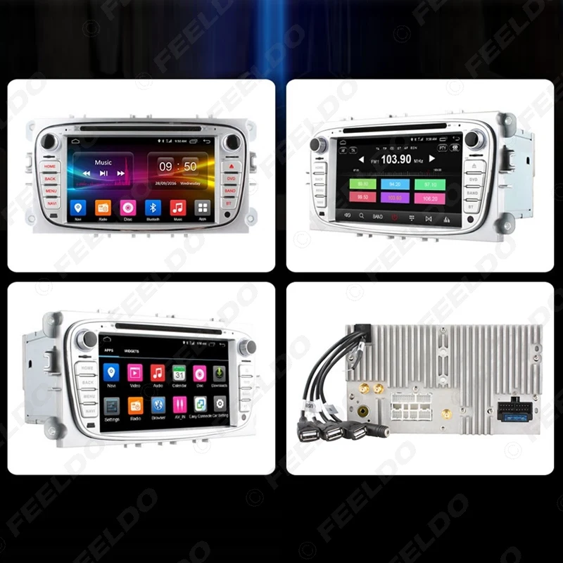 Top FEELDO 7" Android 6.0 (64bit) 2G/32G/4G Octa Core Car DVD GPS Radio Head Unit For Ford Tourneo Connect(2010 onward) Black Silve 24