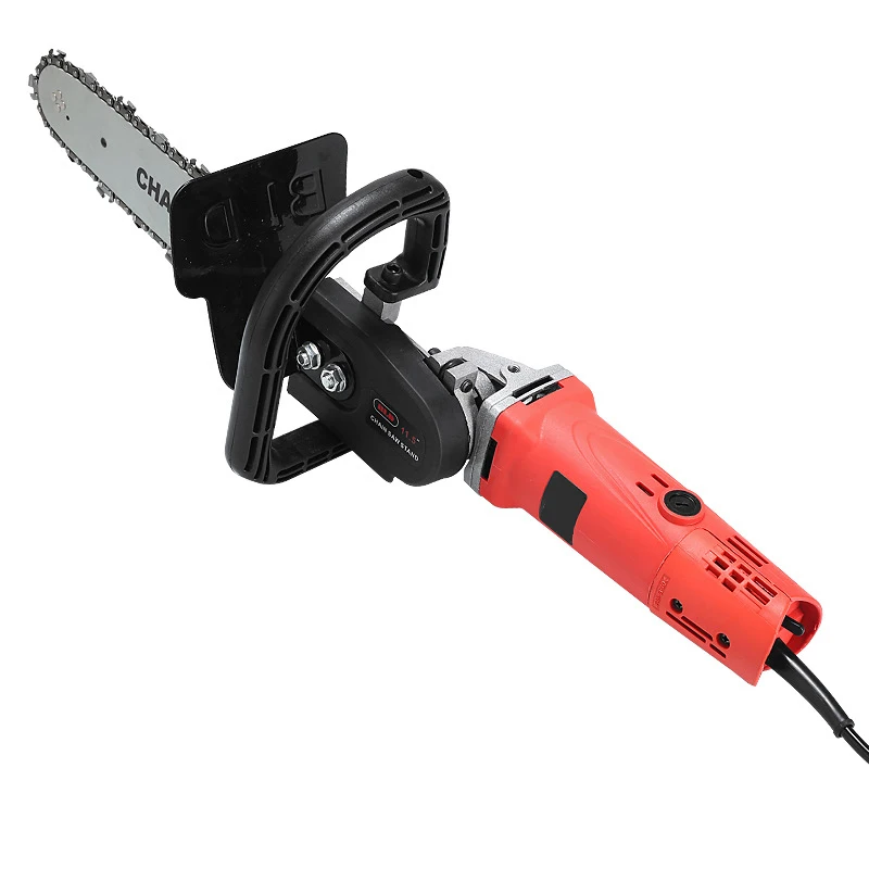 Electric Angle 100 125 150 Grinder Chainsaw Woodworking Cutting 11.5 Inch M10/M14/M16  Chainsaw Bracket Change Grinder 16 inch chainsaw bracket electric saw change m10 m14 m16 angle grinder into chain saw woodworking power tool set