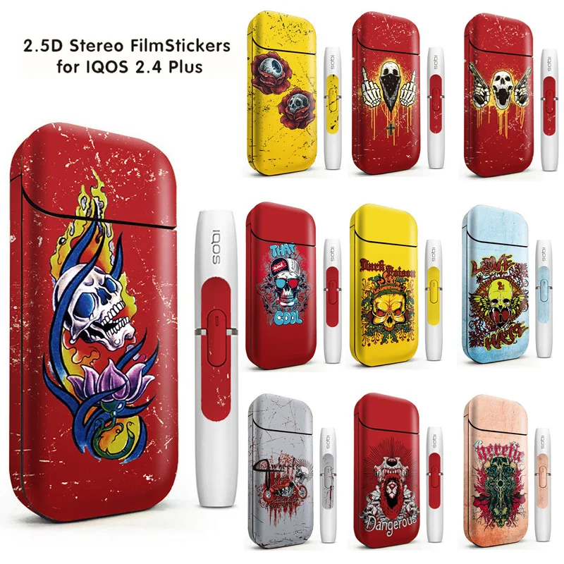

Magic Shark Skull Death Electronic Cigarette Sticker for IQOS 2.4 Plus Case Protective Cover PVC for IQOS 2.4p E Cigarette