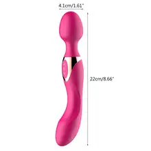 Dual Heads G Spot Vibrator Massager USB Rechargeable Dildo Clitoris Stimulator Adult Sex Toys for Women Dual Heads G Spot Vibrator Massager USB Rechargeable Dildo Clitoris Stimulator Adult Sex Toys for Women
