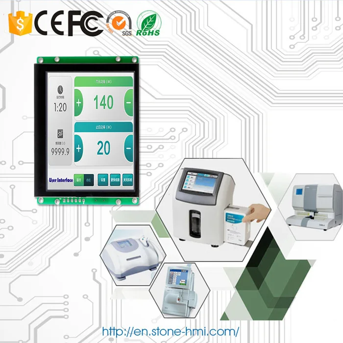 

5.6 inch vertical touch screen panel with controller board and software for industrial control