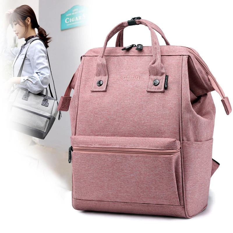 

TEAEGG Preppy Style Soft Fabric Backpack Female Design School Backpack For Teenage Girls Backpack Women Travel Shoulder Bags