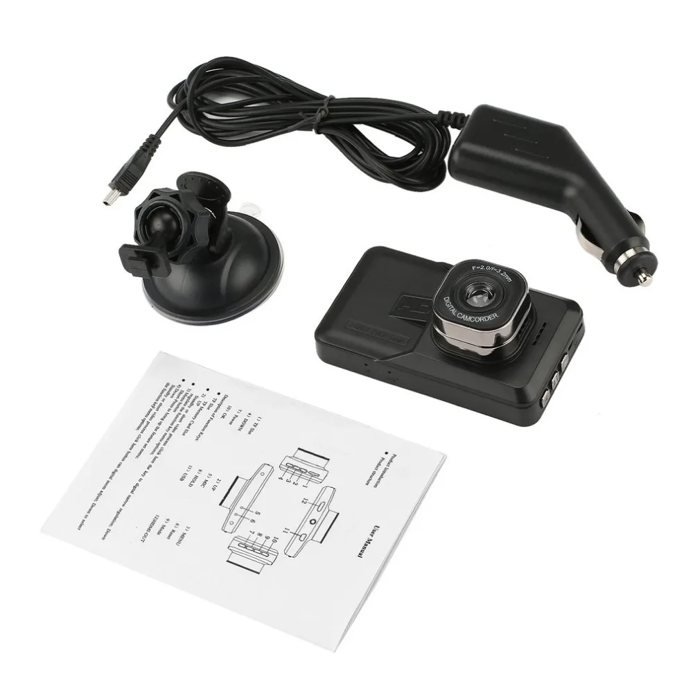 3.0 inch LCD Dash Camera Video Car DVR Recorder Full 1080P HD G-Sensor 32GB Motion Detector Cycle Recording 120 degree