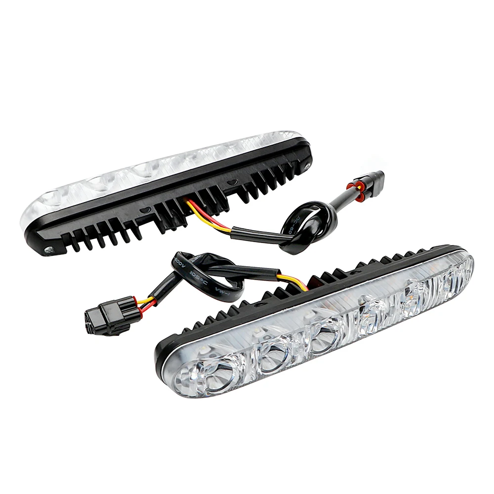 

LEEPEE 1 Pair Auto Daytime Running Lights Car Daytime LED Light DRL DC 12V Turn Signal Indicators Super Bright Daylight