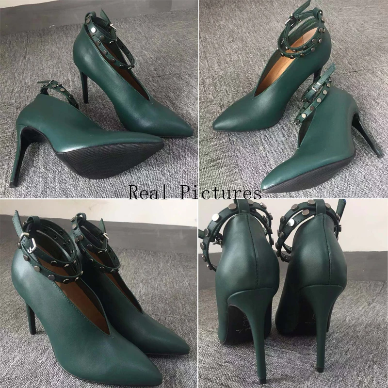 2019 Fashion Womens High Heels Sexy Platform Pumps Buckled Shoes Pointed Toe Shoe Lady aa1014