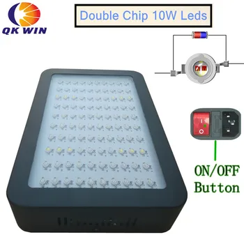 

Qkwin New type 1000W LED Grow Light 100x10W on/off button Full Spectrum Grow Lights For Indoor Plants Flowering And Growing