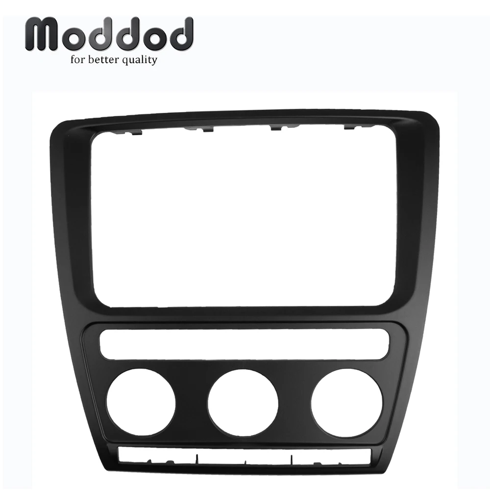 Din para Skoda Duplo Fascia Octavia 2004 2010 cd Dvd Painel Stereo Facia Dashboard Instalação Reequipamento Guarnição Kit Rosto Quadro Moldura