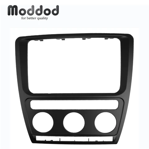 Din para Skoda Duplo Fascia Octavia 2004 2010 cd Dvd Painel Stereo Facia Dashboard Instalação Reequipamento Guarnição Kit Rosto Quadro Moldura