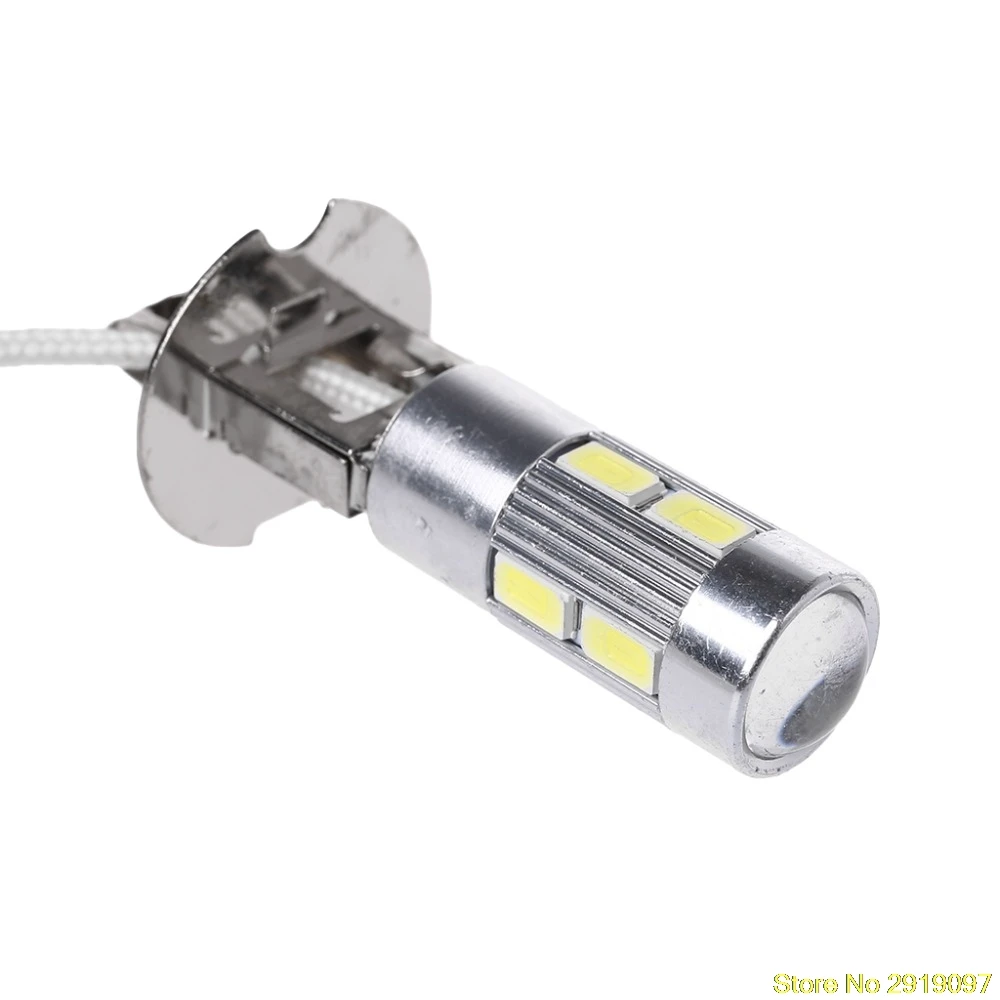 Алюминиевый H3 белый 10 светодиодный 5630 SMD противотуманный светодиодный фонарь для автомобиля задний Поворотный Светильник дальнего света