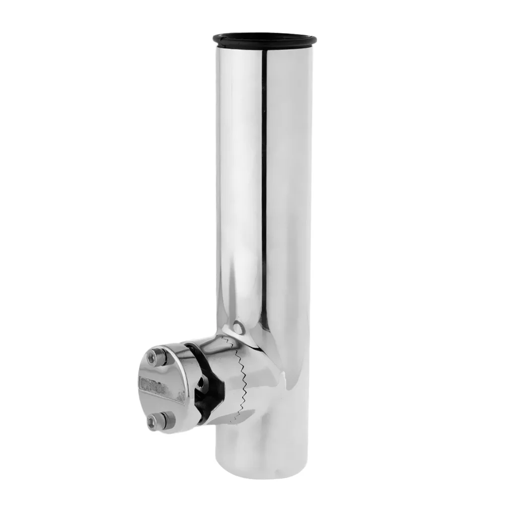 1 Pcs 360 degree Stainless Steel Boat Kayak Clamp On Fishing Rod Holder for Rail 3/4'' to 1''  Fishing Accessories 