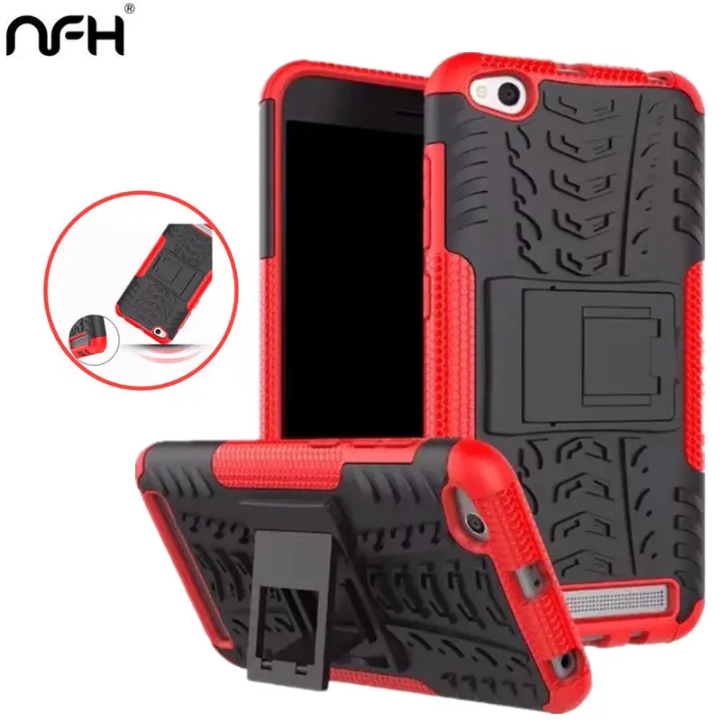 

Shockproof Protection Hard Armor Case For Xiaomi Redmi 5A Slim Bumper with Stand Phone Case On Redmi 5 A 5.0" Silicon Back Cover