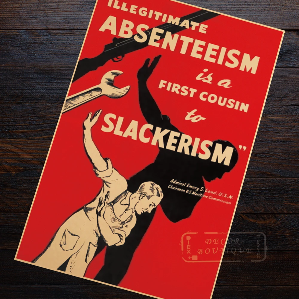 Двоюродный для slackerism войны Вторую мировую войну WW2 пропагандистский плакат
