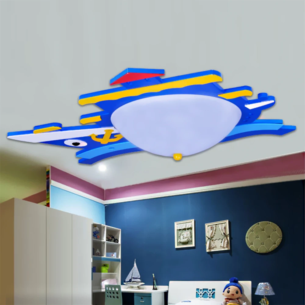 

Personality Boy and Child Room Pirate Ship Ceiling Lighting Warm and Romantic Master Bedroom Energy-saving LED Lights