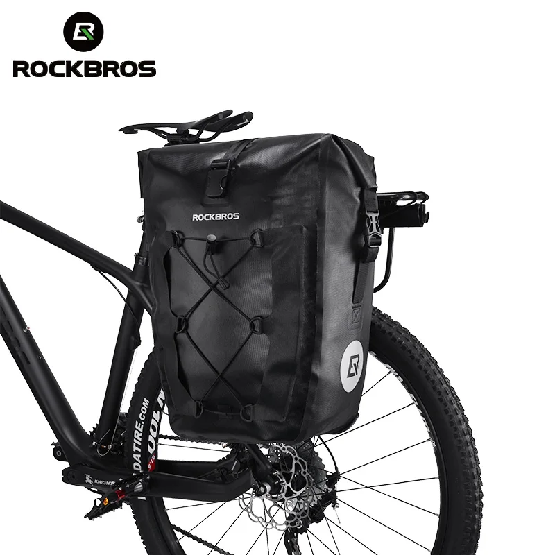 RockBros Cycling Waterproof Pannier Bags 27L Bicycle Rear Carrier Yellow 2pcs