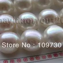 Ry00110 ВЕЛИКОЛЕПНА! Натуральный белый 14 pairs AAA13mm высокий перл& S925 серьги