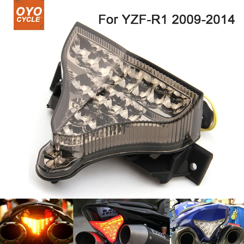 

Motorcycle Integrated LED Tail Light Brake Turn Signal Blinker For Yamaha YZF R1 2009 2010 2011 2012 2013 2014 YZF-R1