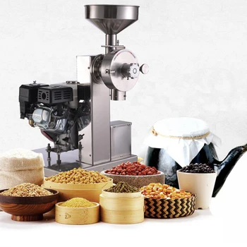 

Commercial Stainless Steel Grinding Machine Outdoor Crusher Powder Grinder Manual Gasoline Mill Grain Mixer Milling Machine