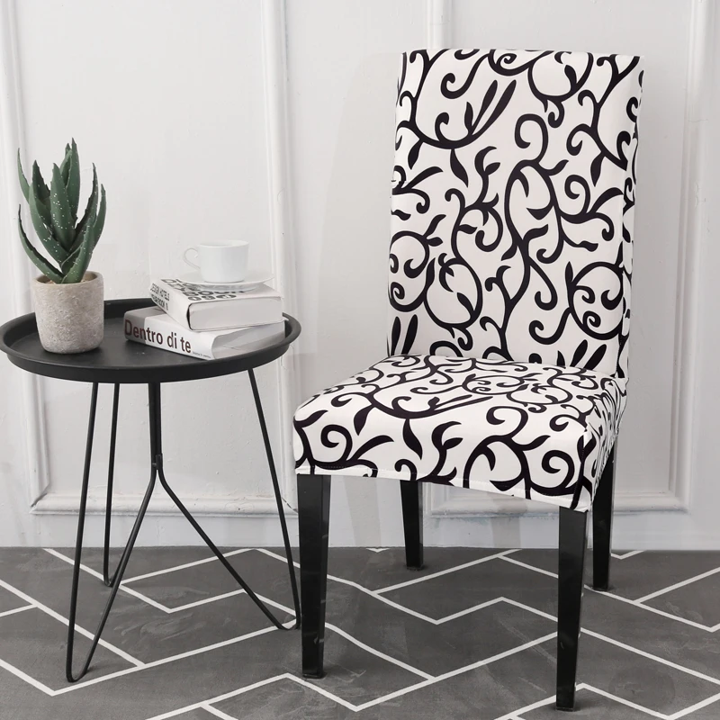 Мозаика марокканский Стиль чехлы на стулья со спинкой эластичный геометрический Кухня стул чехол Современная Обеденная чехлов съемный - Цвет: 16