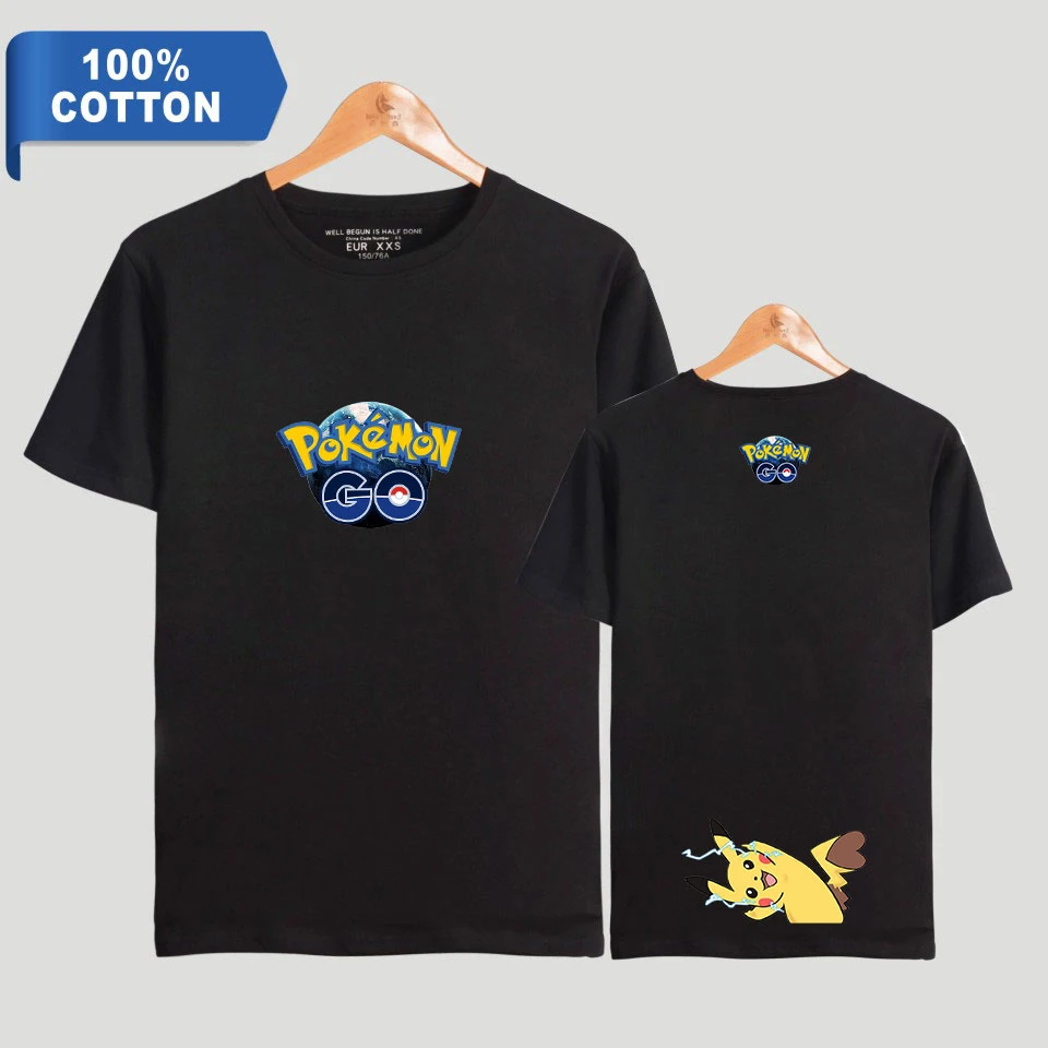 

2019 HIP HOP FASHION Anime Pokemon series Summer Short Sleeve T-Shirt Street Trend T-Shirt New 100% Cotton t-shirt