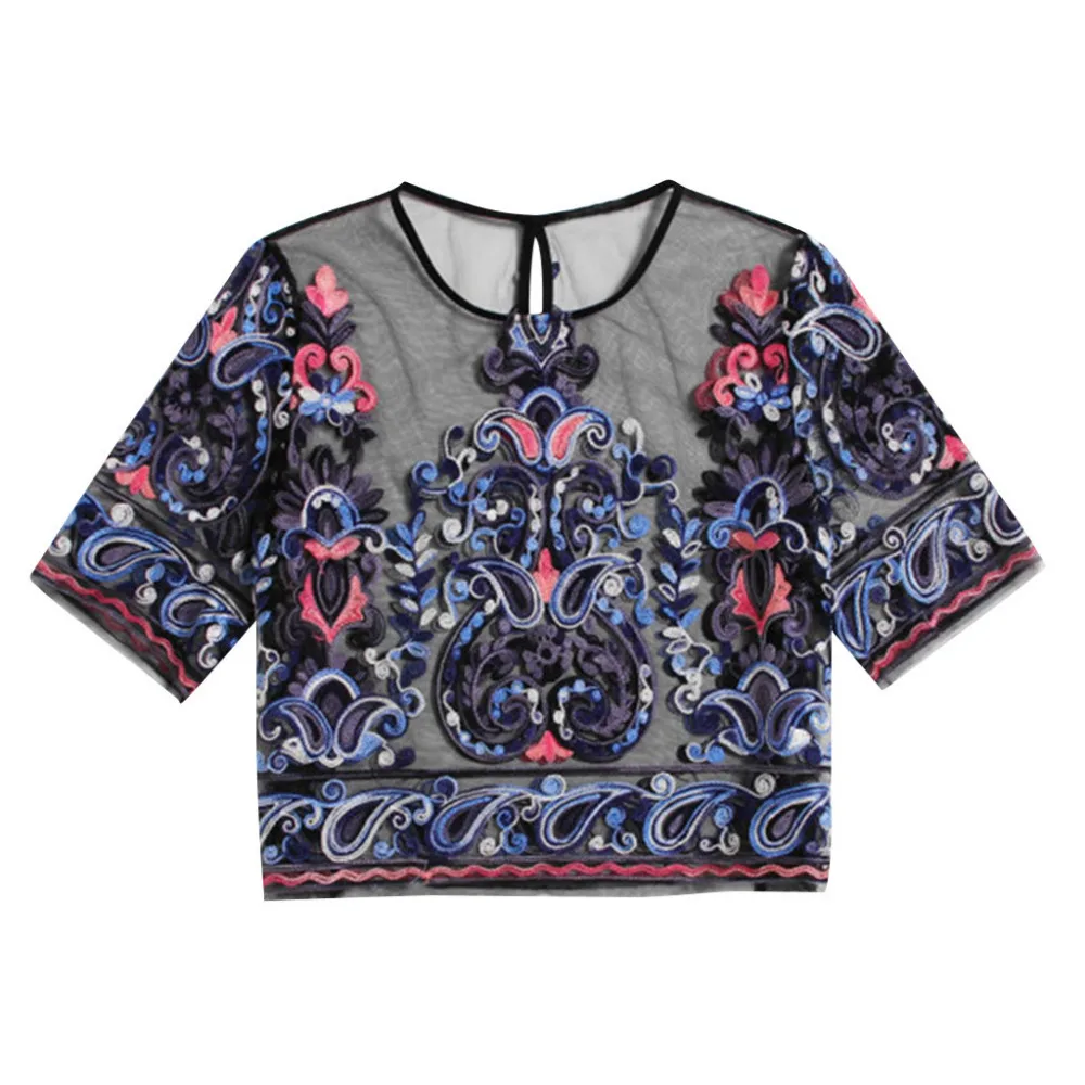 

Women Blouse Sleeveless Print Shirt Women's Embroidery 2018 Blouses feminine blusas women blouses plus size elegant Top