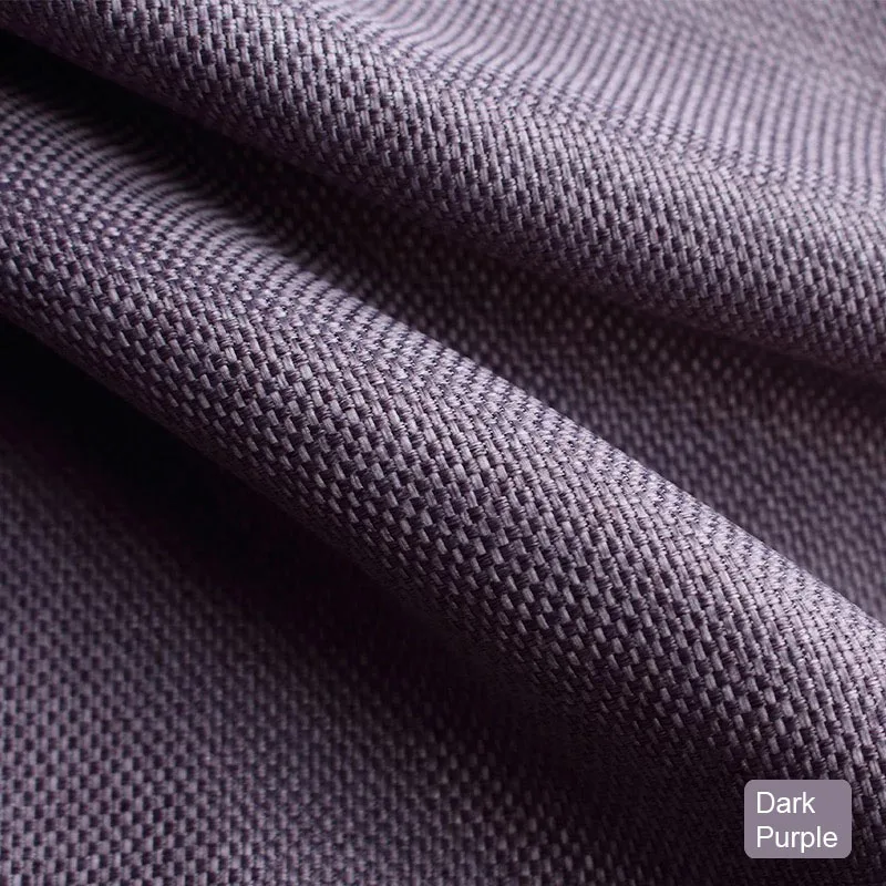 dark purple Плотные льняные затемненные оконные шторы, одноцветные винтажные трикотажные поверхности для гостиной, спальни, высокое затенение, домашний декор - Цвет: dark purple