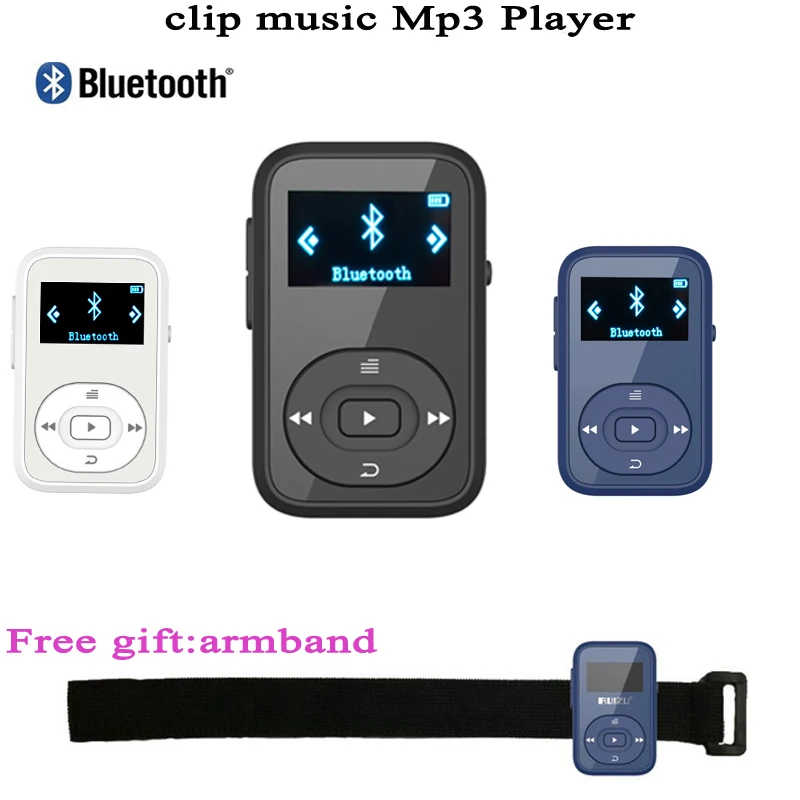 Мини-клип MP3 RUIZU X26 MP3 плеер Bluetooth 8 Гб Спортивный MP3 музыкальный плеер рекордер fm-радио поддержка SD карты MP3 музыкальный плеер