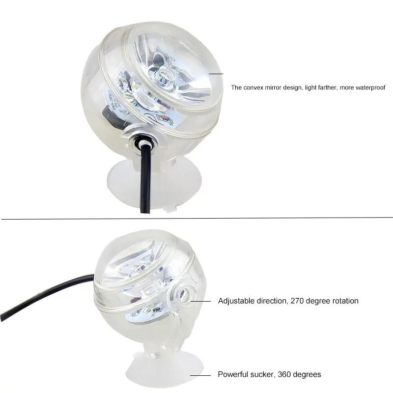 Светильник для аквариума с USB зарядкой Водонепроницаемый Подводный Светодиодный